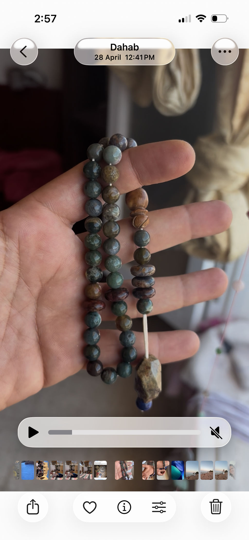 Moss Agate, green garnet & Pietersite prayer beads