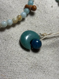Amazonite with crescent and moon