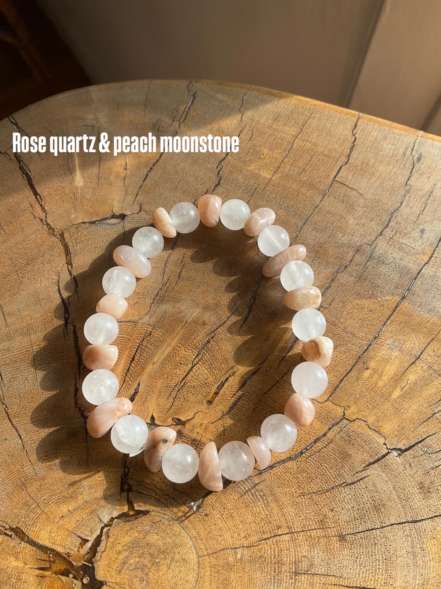Rose quartz & peach moonstone
