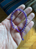 Amethyst 6mm adjustable thread bracelet