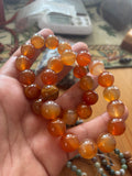 Orange agate large bracelet