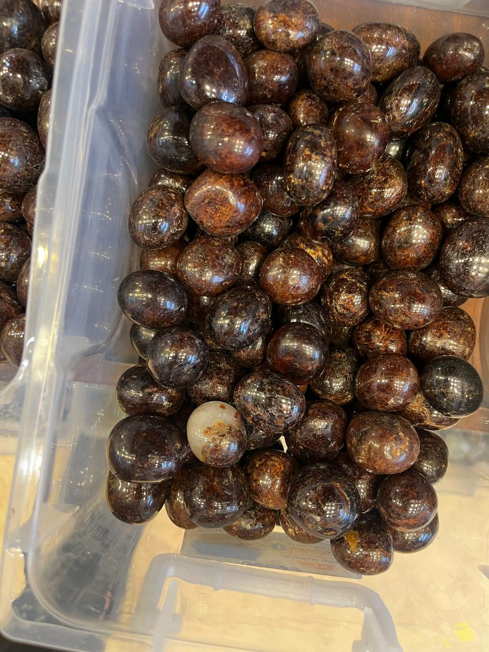 Red garnet tumble stone