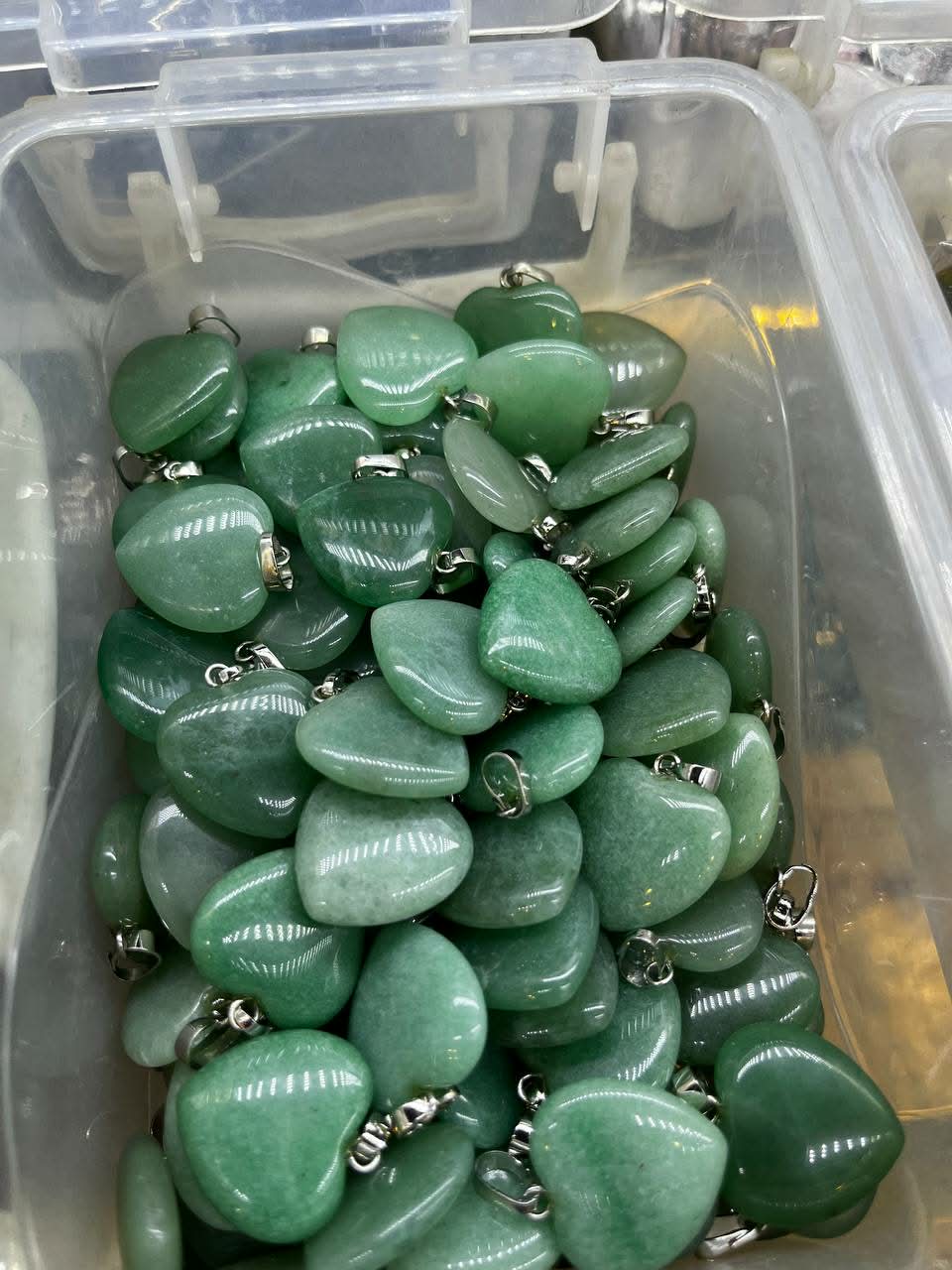 Aventurine heart pendant