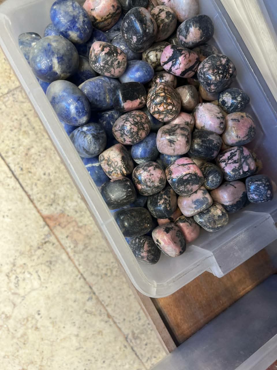 Rhodonite tumble stone