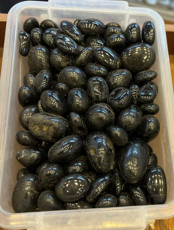 Black tourmaline tumble stone